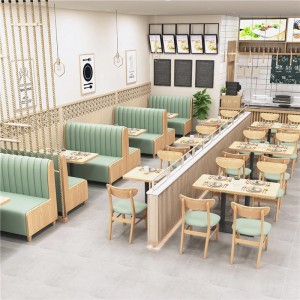 Restoranas Baldų dizainas Sofa Bar Booth Seat Valgomojo stalo komplektas