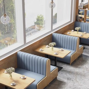 Restoranas Baldų dizainas Sofa Bar Booth Seat Valgomojo stalo komplektas