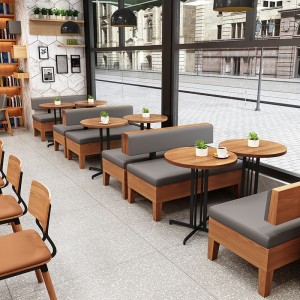 Restaurant booth Sofa Combination Coffee Shop Tea Shop Table and Chair