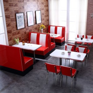 American style retro dinner furniture, 1950s retro dinner table and booth furniture sets