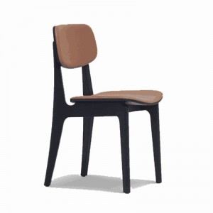 Estilo nga Italyano nga Wood Leather Dining Chair