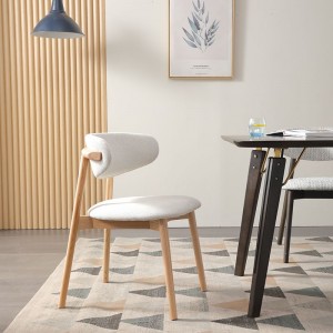 Krzesło do jadalni z drewna jesionowego w stylu nordyckim