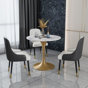 Taula de menjador i cadires combinades de marbre de luxe d'hotel comercial