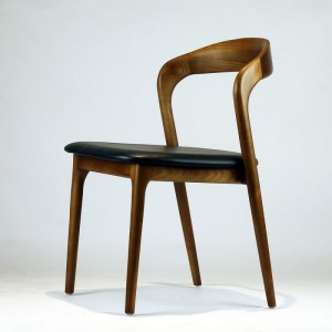 Mobles de estilo sueco Cadeira de comedor de madeira de freixo de nogueira