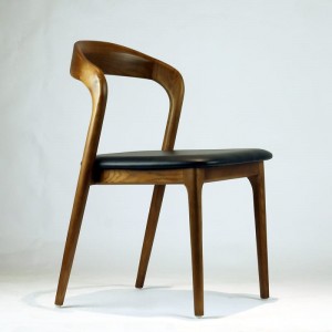 Mobles d'estil suec cadira de menjador de fusta de freixe de noguera