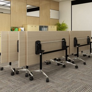Mesa plegable moderna, mesa de entrenamiento plegable, mesa de conferencias Modular con tapa abatible para oficina y escuela