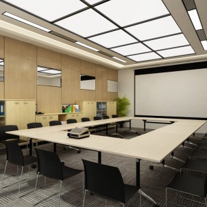 Tavolo pieghevole moderno Tavolo da allenamento pieghevole Tavolo da conferenza modulare con piano ribaltabile per ufficio e scuola
