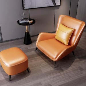Leisure Indoor Living Room Leather Modern Lounge Chair mobîlya otêlê