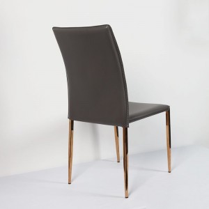 Stohovateľná jedálenská stolička z tvrdej kože