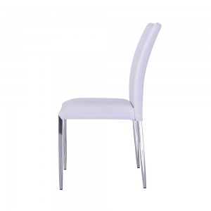 Stackable Hard Leather Dining Chair