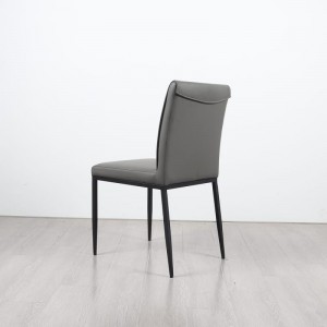Metal frame Leather Dining Chair