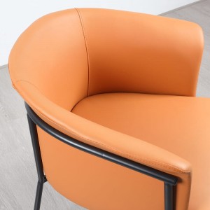 Metal frame Leather Arm Chair