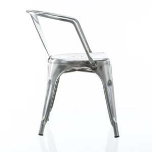 Galvanized Clear Finish Tolix Chair သတ္တုလက်မောင်းထိုင်ခုံ