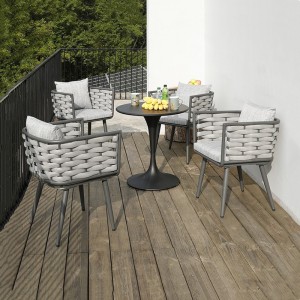 Terrasse spisebord og stol sæt reb udendørs møbler