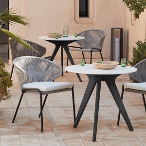luxury nordic patio outdoor rope woven dining chair
