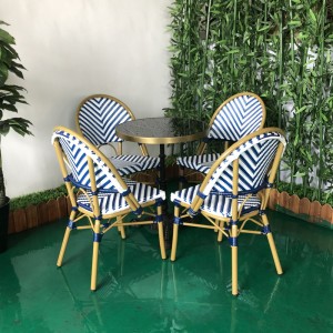 Garden Furniture Balkonê Tablo Set Rattan Leisure Mase Û Serokê