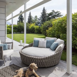 Patio furniture sets aluminum frame weaving rope outdoor sofa
