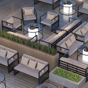Gegote aluminium meubels tuin patio stel vir binnehof restaurant