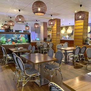 Set di mobili di ristorante di sedia bistrot in stile francese
