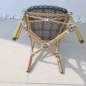 Franču stila bistro krēslu restorāna mēbeļu komplekts