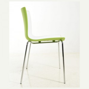 طراحی رنگ سه بعدی صندلی پلاستیکی صندلی فولادی کروم