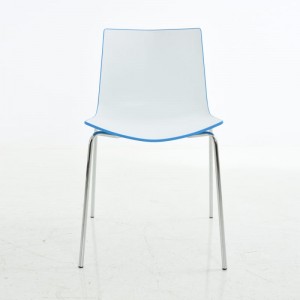 3D barevný design Plastové sedátko Chromová ocel Židle
