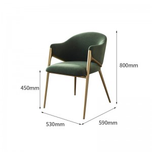 Aukštos kokybės prabangaus audinio rankinė kėdė