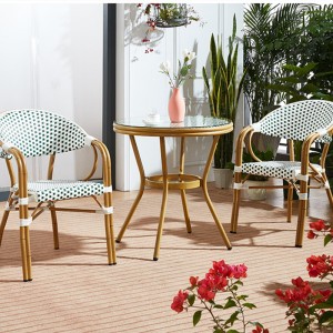 Садові меблі для патіо Барна стійка з алюмінієвого ротанга Французький стілець для бістро