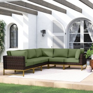 Outdoor PE Rattan Wicker furniture Hotel Patio Garden Sofa Set