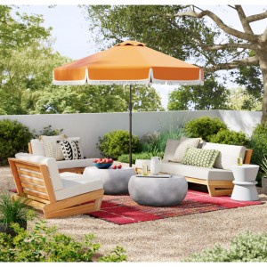 Waterproof luxury teak wood patio couch sofa chair outdoor furniture set