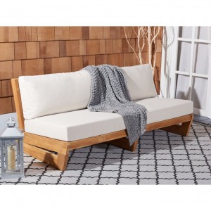 Kursi sofa teras kayu jati mewah tahan air set furnitur luar ruangan