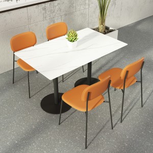 Table en fer forgé de meubles de restaurant de restauration rapide et ensemble de chaise de dîner