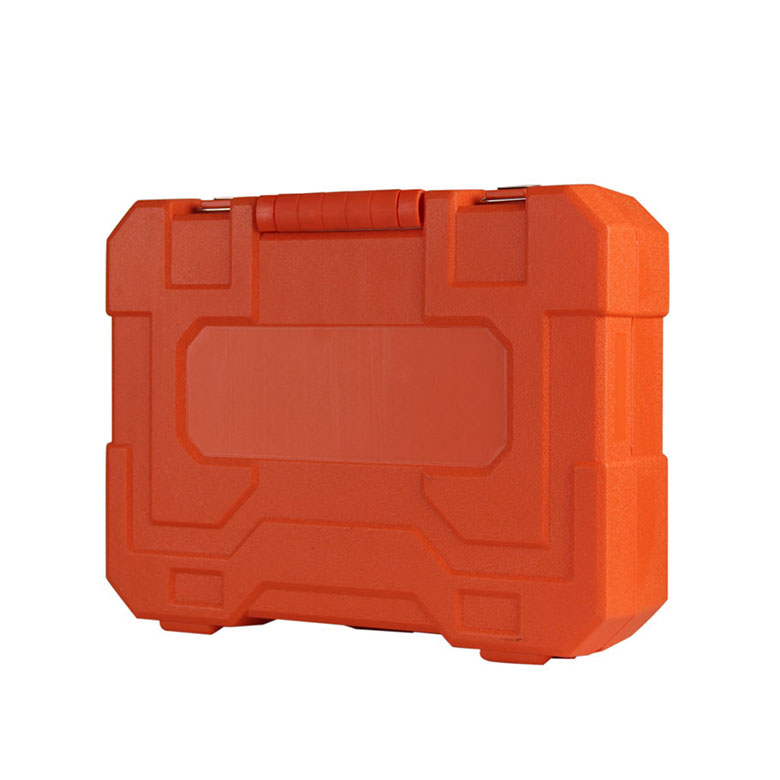 Caixa d'eines de plàstic de color taronja
