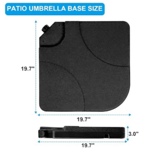 Umbrella Base binne duorsum materiaal