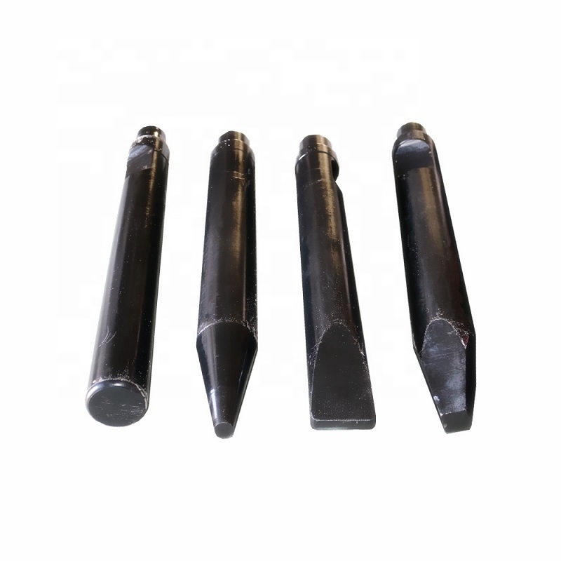 NPK Breaker Chisel E210 E213 H-7X H-10X H 12X Hydraulic Hammer Parts Moil Point Steel Tool H-Wedge Blunt Flat Chisels